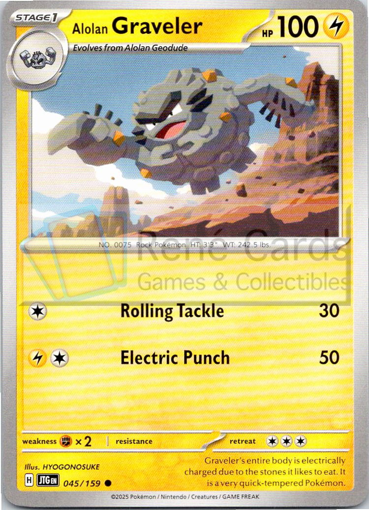 Alolan Graveler - JTG  - 045/159