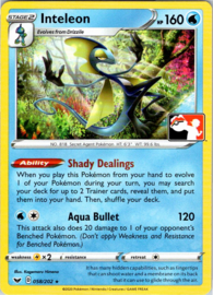 Inteleon - Sword & Shield - 058/202 - Pokemmon League Non Foil