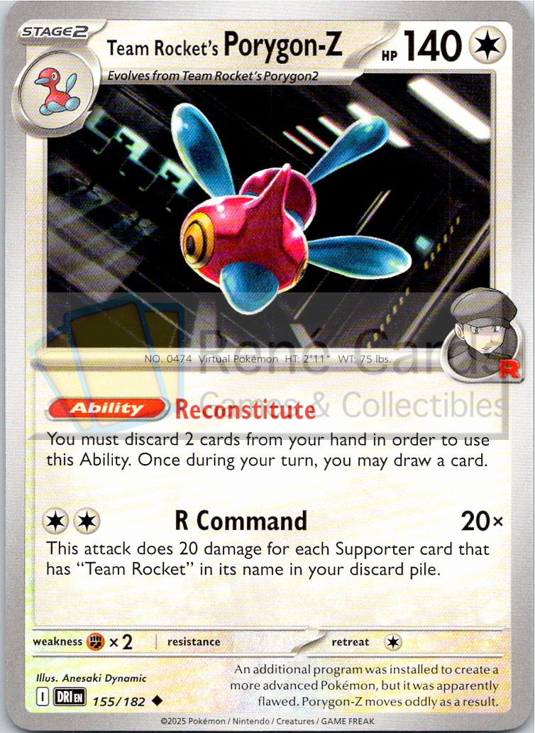Team Rocket's Porygon-Z - DRI  - 155/182