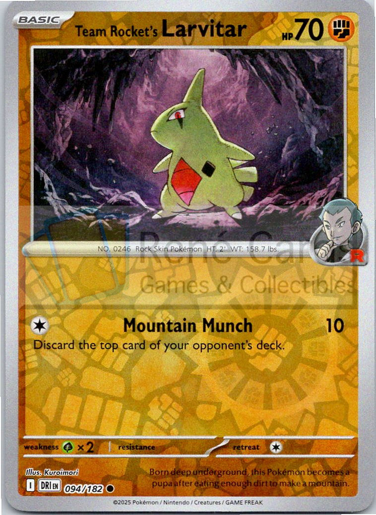 Team Rocket's Larvitar - DRI  - 094/182 - Reverse
