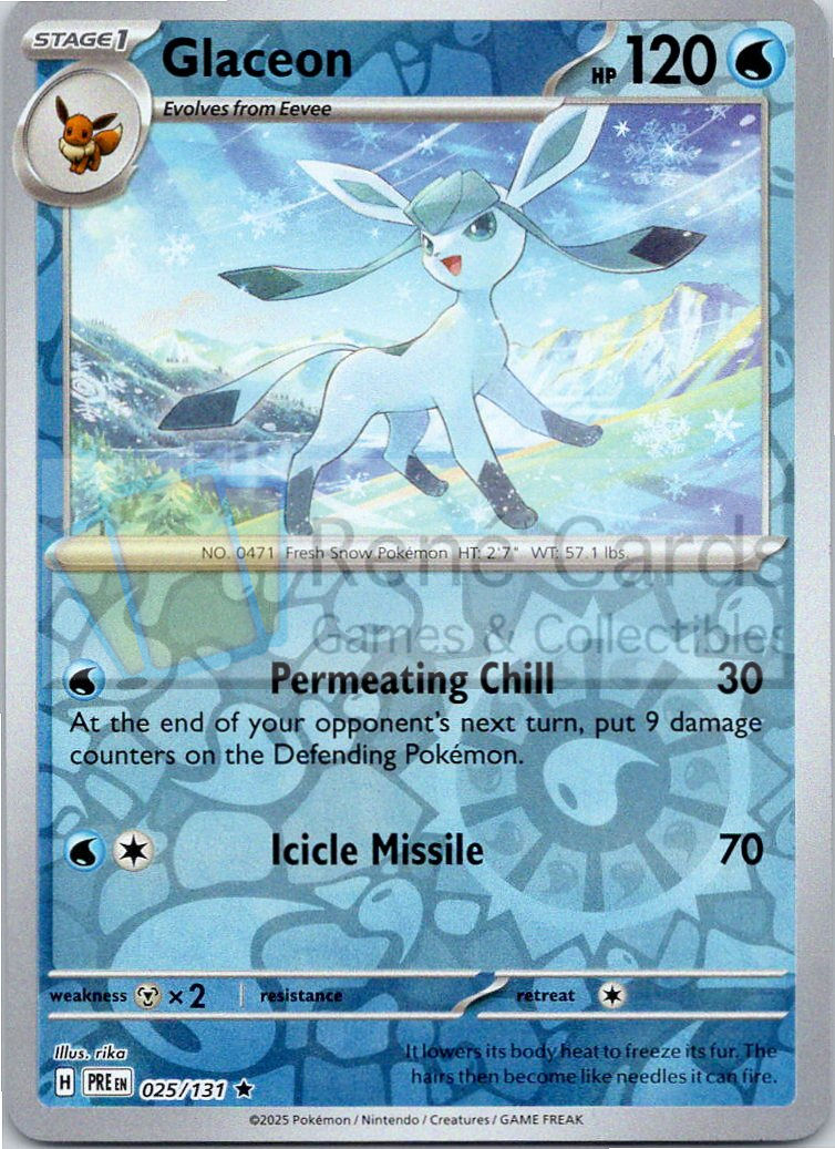 Glaceon - PRE  - 025/131 - Reverse