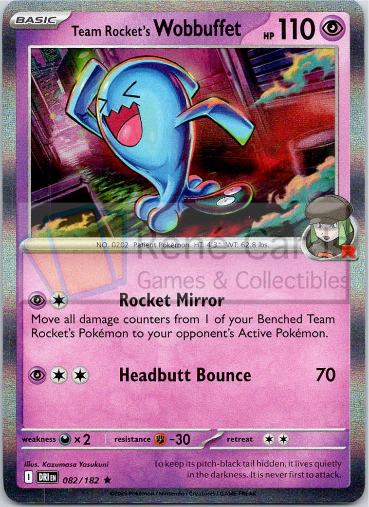 Team Rocket's Wobbuffet - DRI  - 082/182