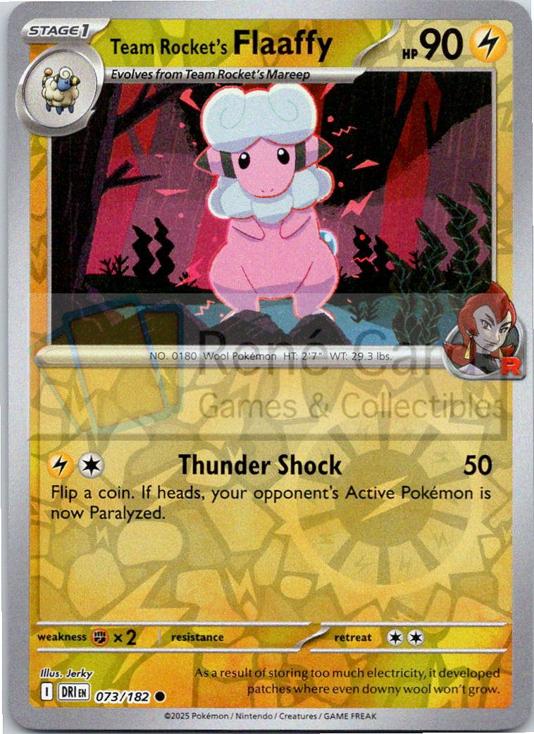 Team Rocket's Flaaffy - DRI  - 073/182 - Reverse