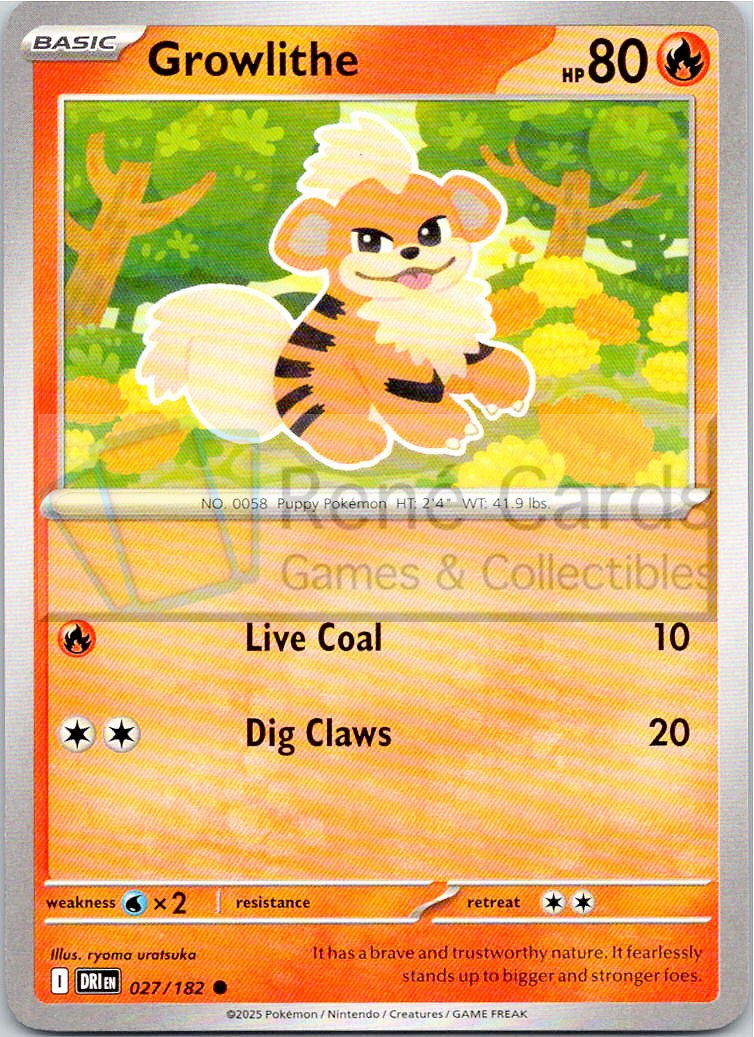 Growlithe - DRI  - 027/182