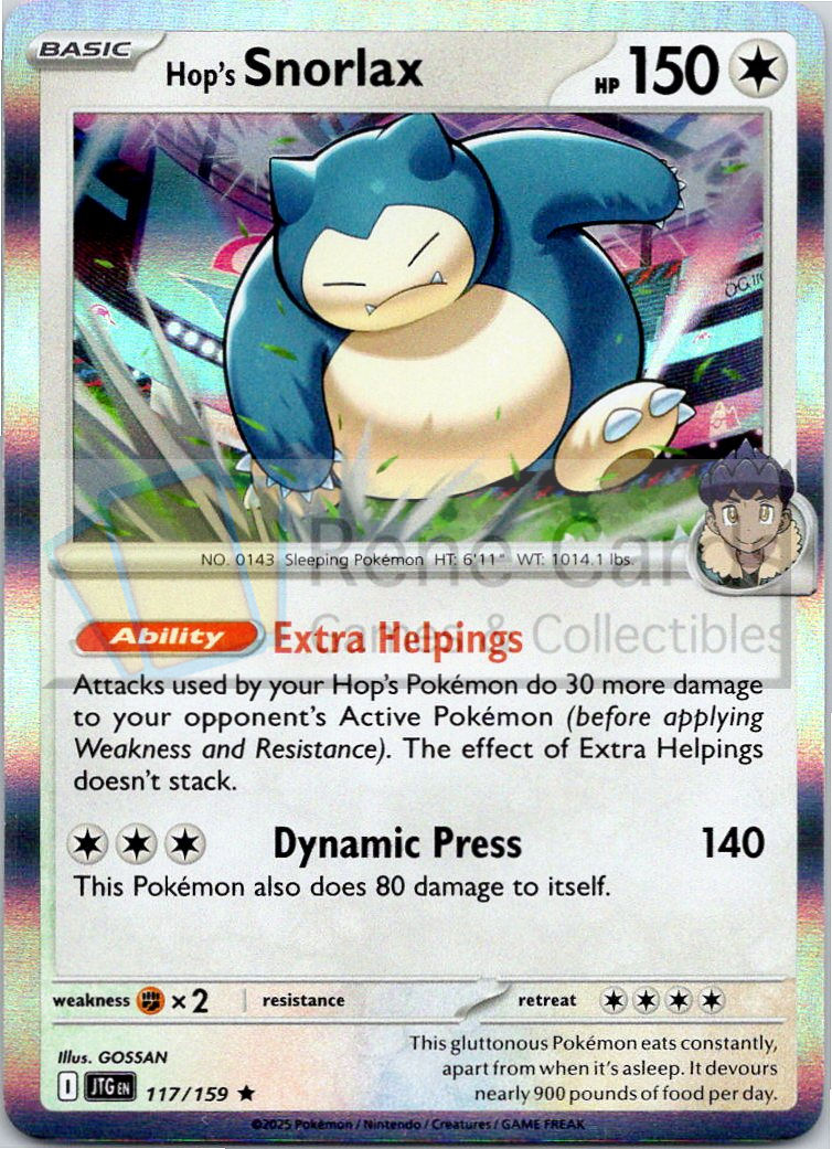 Hop's Snorlax - JTG  - 117/159