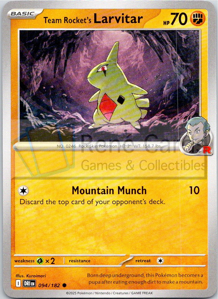 Team Rocket's Larvitar - DRI  - 094/182