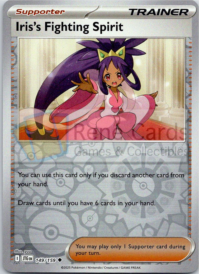 Iris's Fighting Spirit - JTG  - 149/159 - Reverse