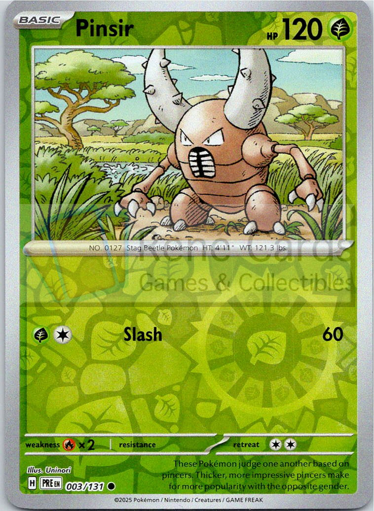 Pinsir - PRE  - 003/131 - Reverse