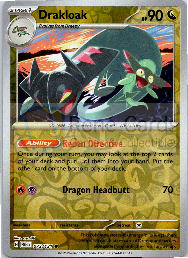 Drakloak - PRE  - 072/131 - Reverse Poke Ball