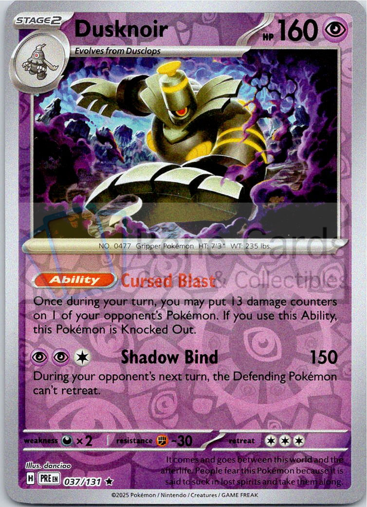 Dusknoir - PRE  - 037/131 - Reverse