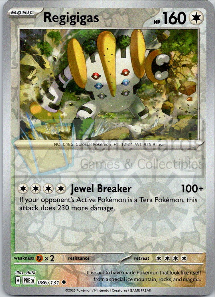 Regigigas - PRE  - 086/131 - Reverse - Poke Ball