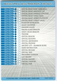 Duelist Pack - Jesse Anderson - Checklist