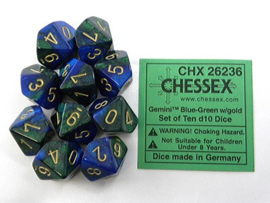 Gemini - Blue-Green/gold