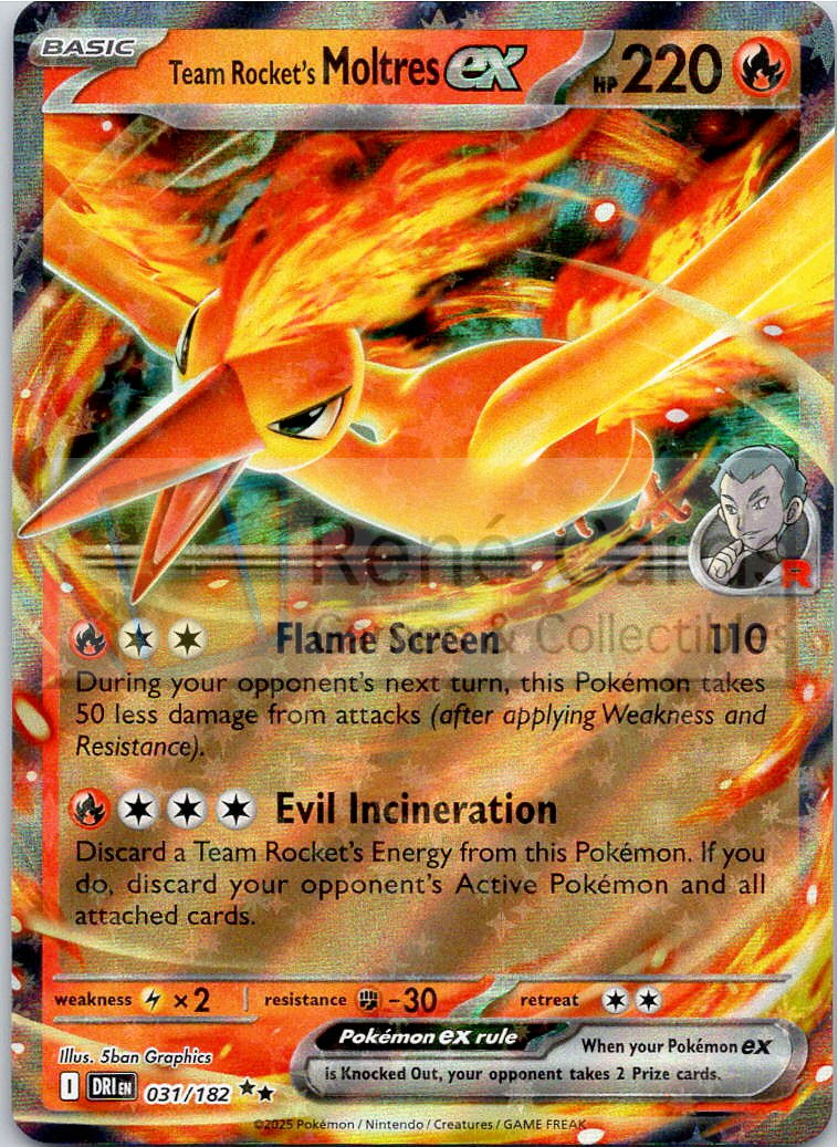 Team Rocket's Moltres EX - DRI  - 031/182