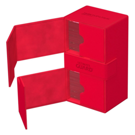 Twin Flip n Tray Deck Case 200+ Standard Size Xenoskin Red MonoColor