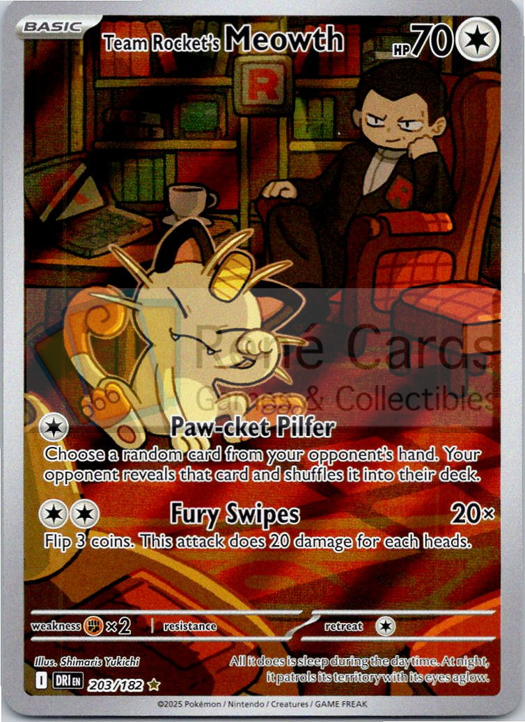 Team Rocket's Meowth - DRI  - 203/182
