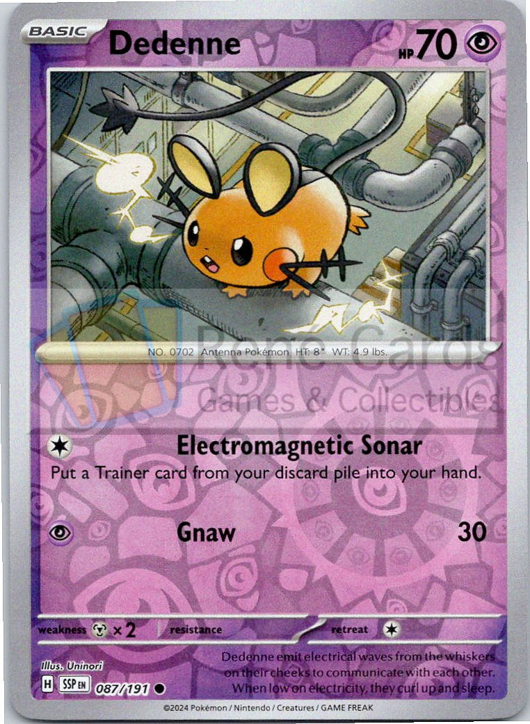 Dedenne - SSP - 087/191 - Reverse