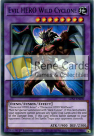 Evil HERO Wild Cyclone - 1st. Edition - LDS3-EN030 - Blue