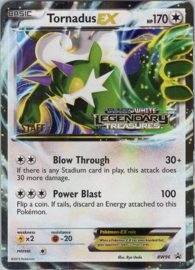 Tornadus EX - BW96 - Promo - Legendary Treasures Prerelease staff promo