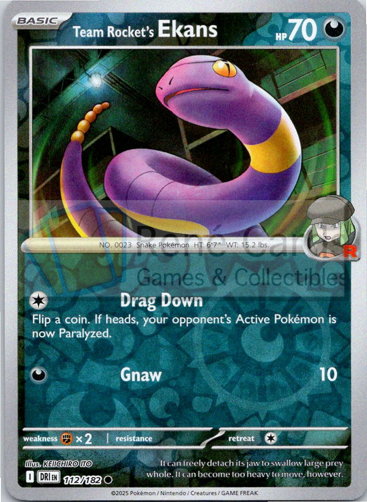Team Rocket's Ekans - DRI  - 112/182 - Reverse