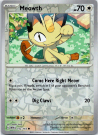Meowth - MEW - 052/165 - Reverse