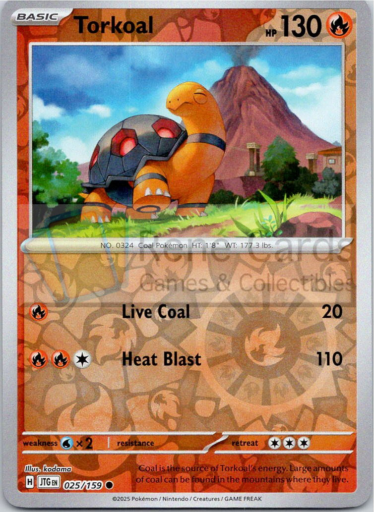 Torkoal - JTG  - 025/159 - Reverse