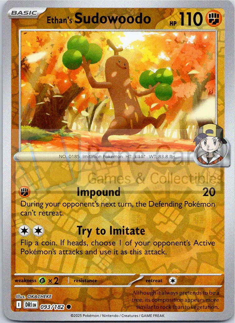 Ethan's Sudowoodo - DRI  - 093/182 - Reverse