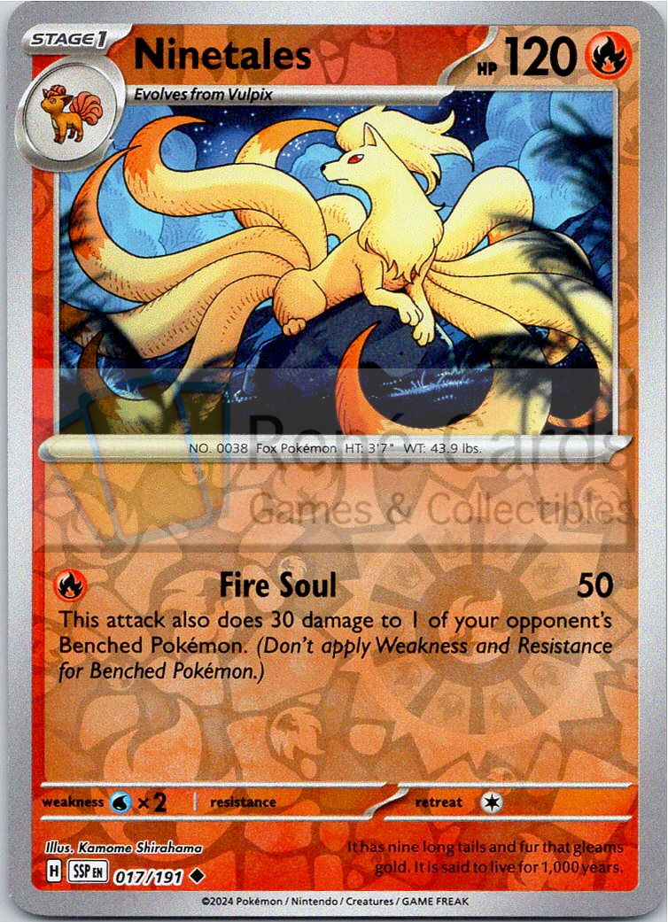 Ninetales - SSP  - 017/191 - Reverse