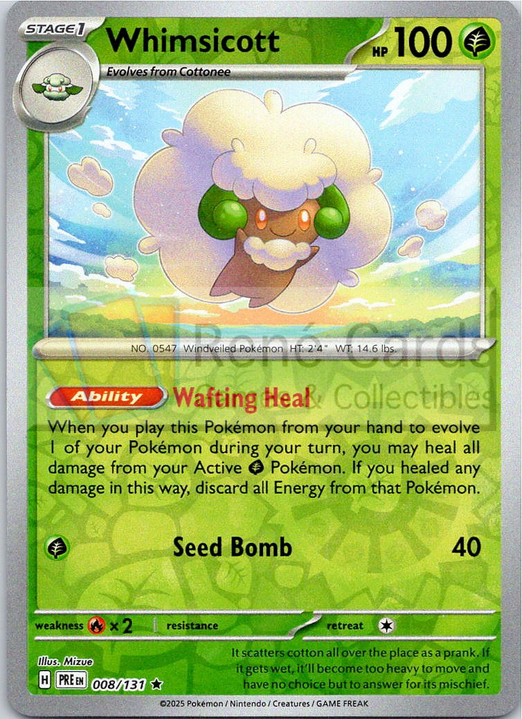 Whimsicott - PRE  - 008/131 - Reverse