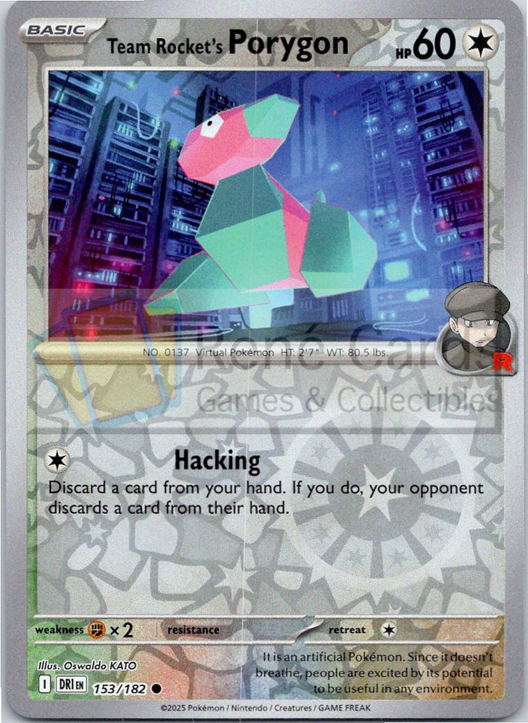 Team Rocket's Porygon - DRI  - 153/182 - Reverse
