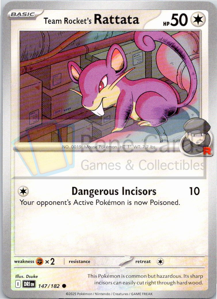 Team Rocket's Rattata - DRI  - 147/182