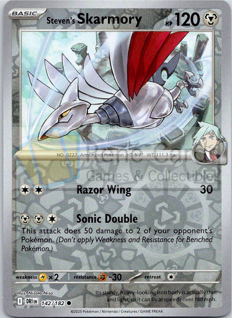 Steven's Skarmory - DRI - 142/182 - Reverse