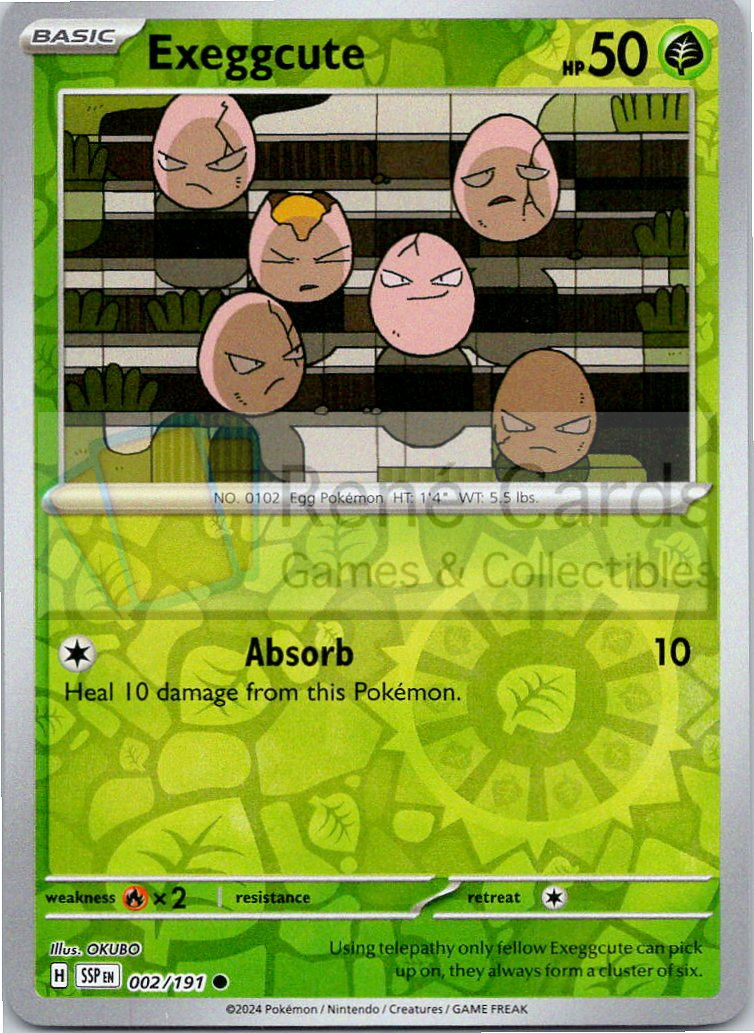 Exeggcute - SSP  - 002/191 - Reverse