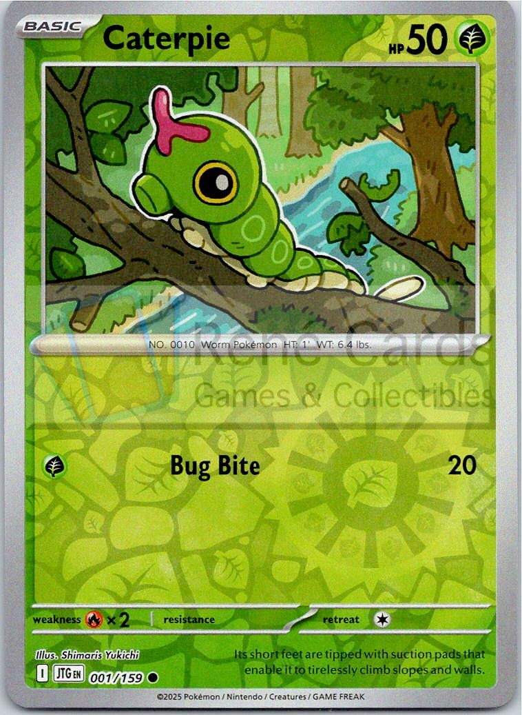 Caterpie - JTG  - 001/159 - Reverse