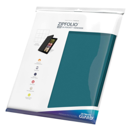 12-Pocket QuadRow ZipFolio XenoSkin Petrol Blue