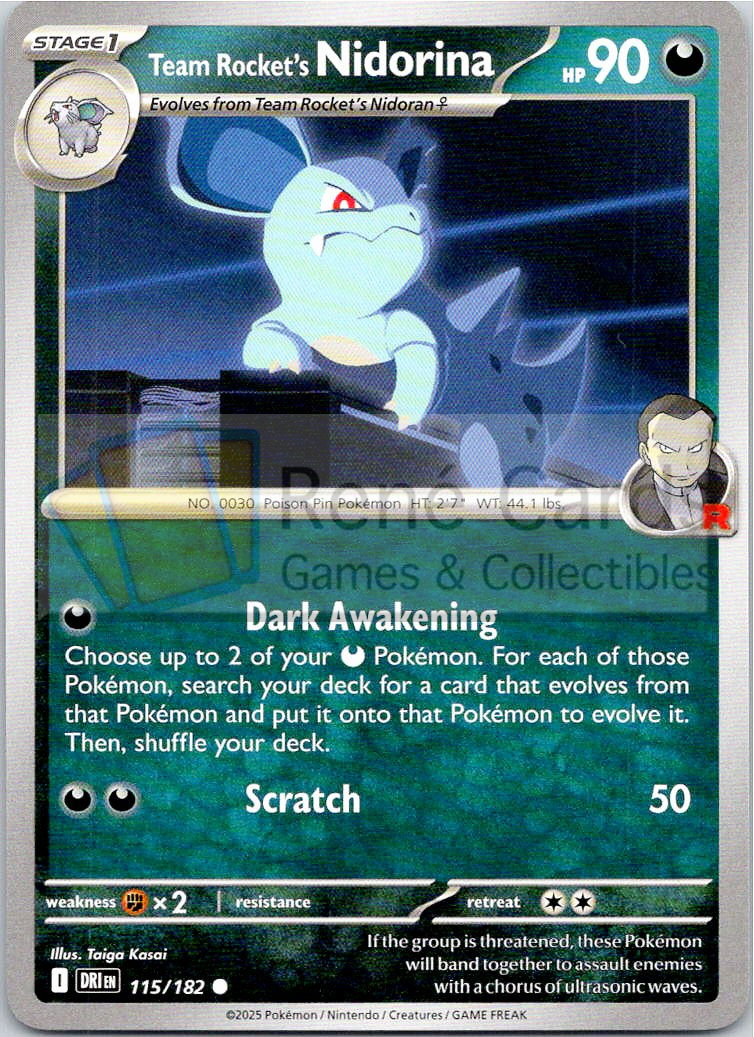Team Rocket's Nidorina - DRI  - 115/182