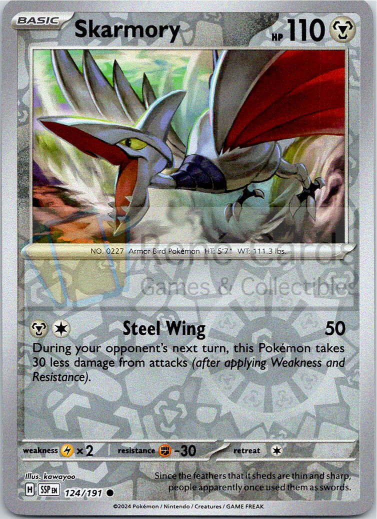 Skarmory - SSP - 124/191 - Reverse