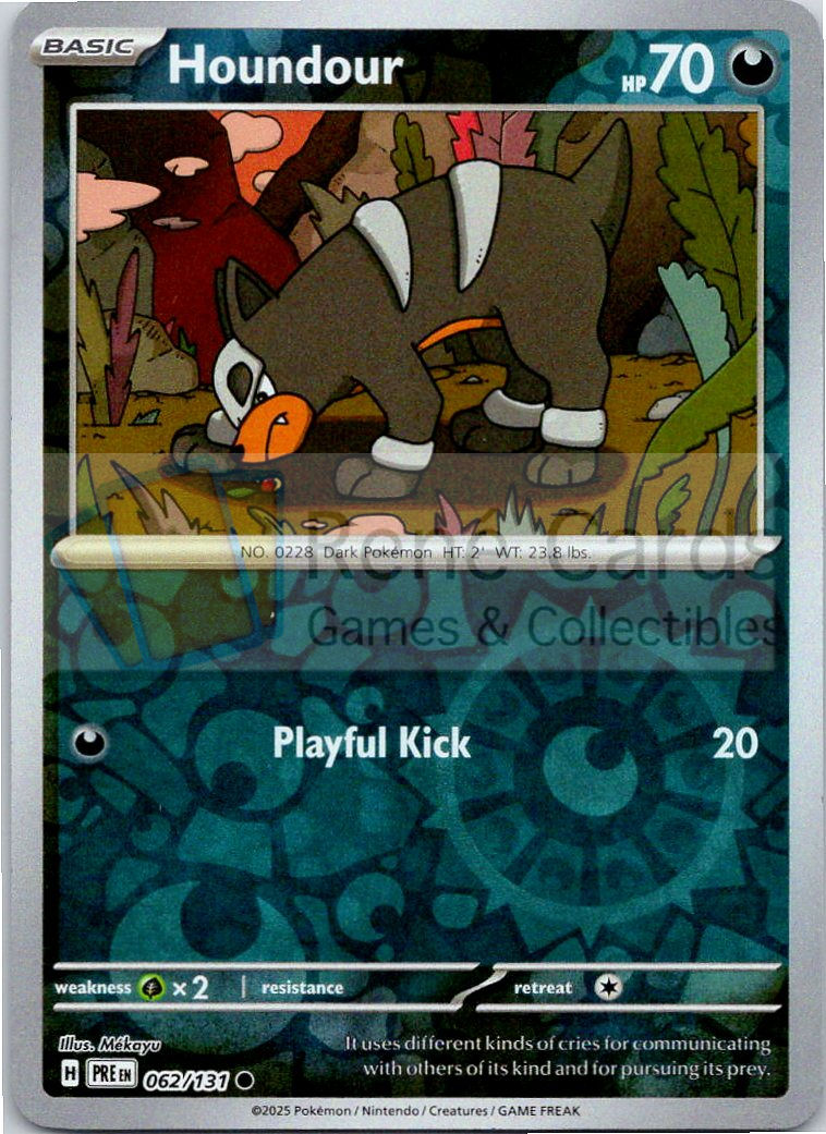Houndour - PRE  - 062/131 - Reverse