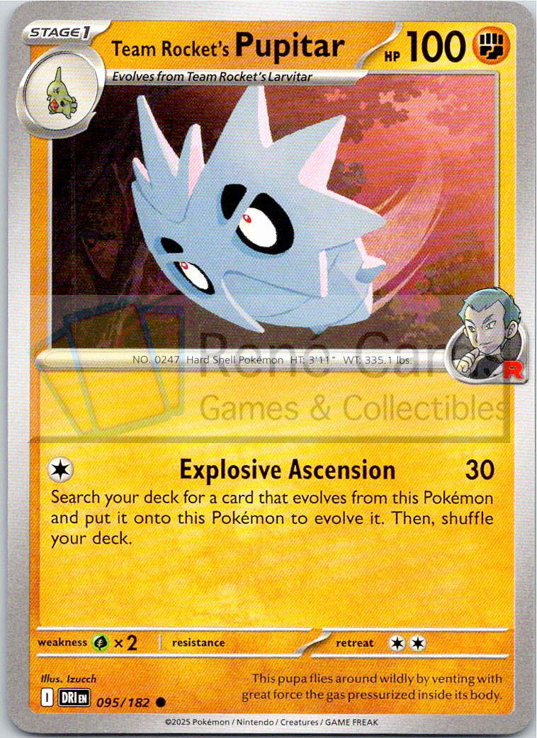 Team Rocket's Pupitar - DRI  - 095/182