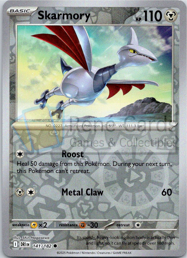 Skarmory - DRI - 141/182 - Reverse