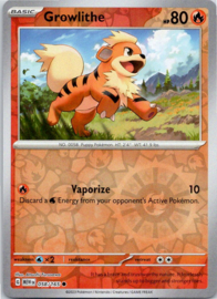 Growlithe - MEW - 058/165 - Reverse