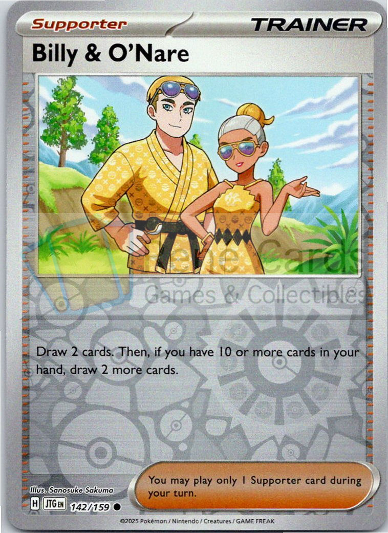 Billy and O'Nare - JTG  - 142/159 - Reverse