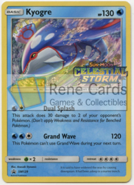 Kyogre - SM129 -  Celestial Storm Prerelease participation promo
