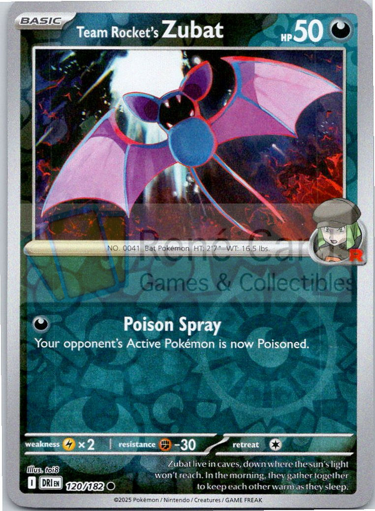 Team Rocket's Zubat - DRI  - 120/182 - Reverse
