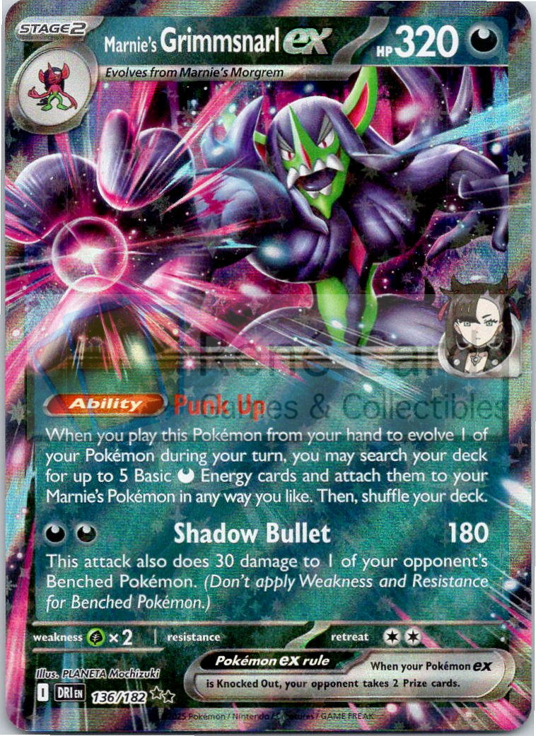 Marnie's Grimmsnarl EX - DRI  - 136/182