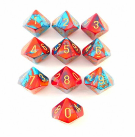 Gemini -Red-Teal/gold