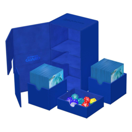 Twin Flip n Tray Deck Case 200+ Standard Size Xenoskin Blue Mono-color