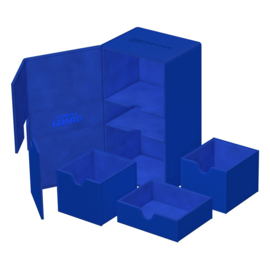 Twin Flip n Tray Deck Case 200+ Standard Size Xenoskin Blue Mono-color