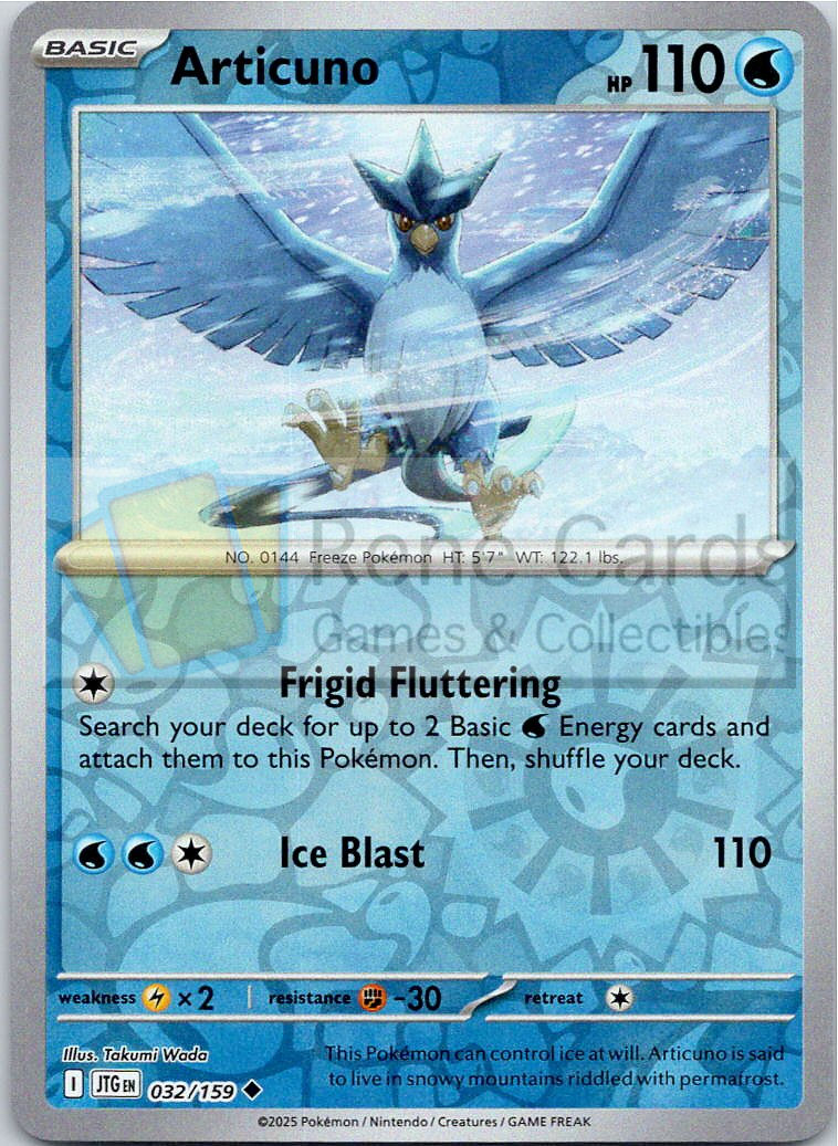 Articuno - JTG  - 032/159 - Reverse