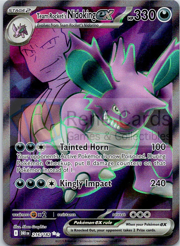 Team Rocket's Nidoking EX - DRI  - 216/182
